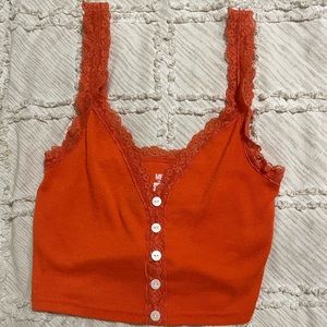 Orange crop top
